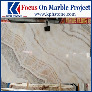 White Wooden Jade Onyx Tiles&Slabs for Hotel