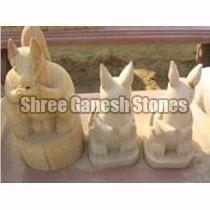 Sandstone Carved Animal Statues