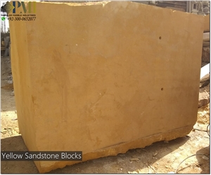 Yellow Sandstone Blocks Natural Stone Block