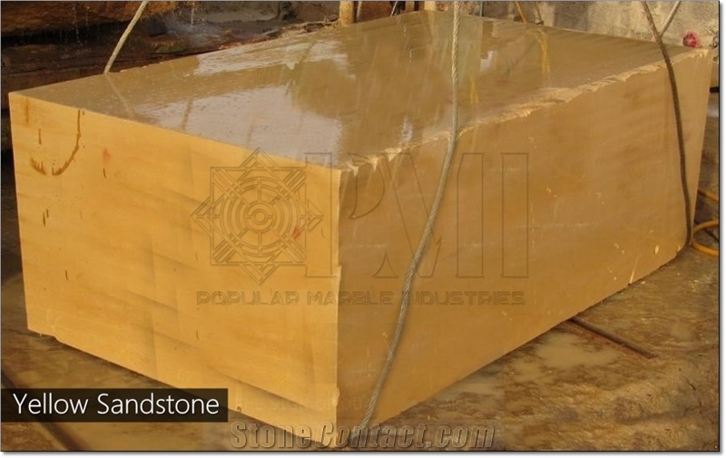 Yellow Sandstone Blocks Natural Stone Block
