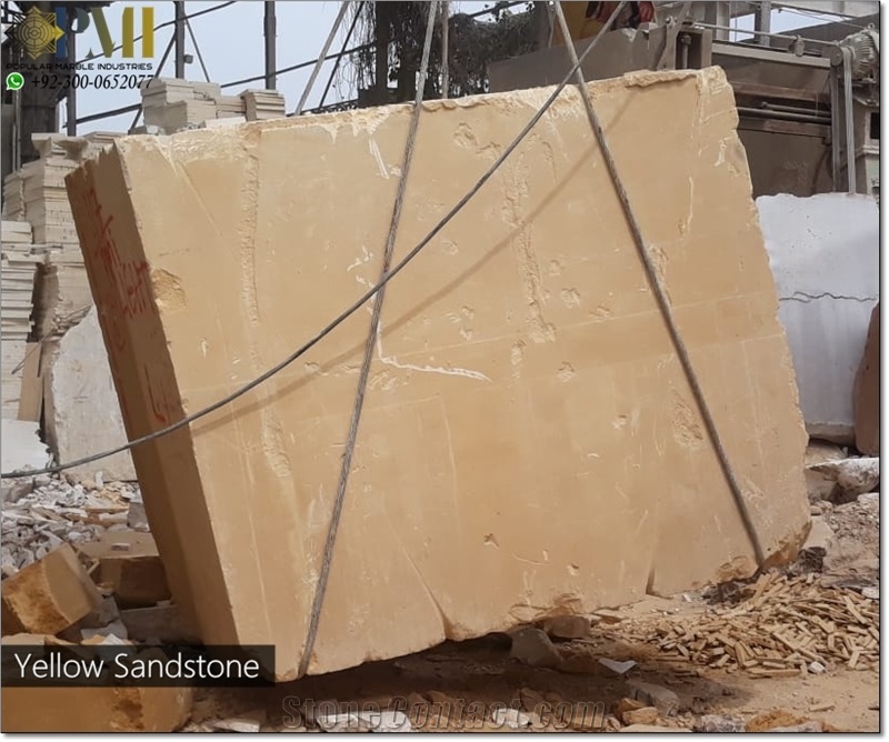 Yellow Sandstone Blocks Natural Stone Block