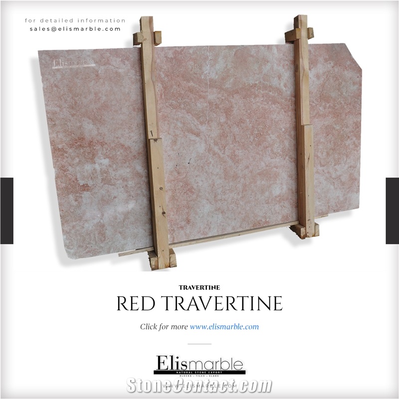 Red Travertine Slabs