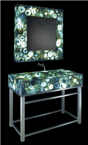 Blue Agate Bathroom Vanity Tops