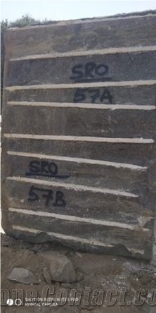 Indian Impala Black Rough Granite Blocks