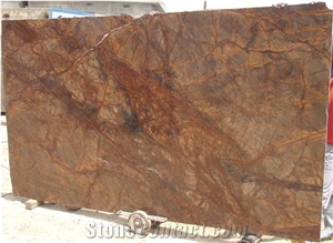 Rainforest Brown Marble Slabs