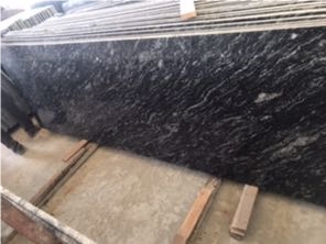 River Black Granite Slabs, India Black Granite