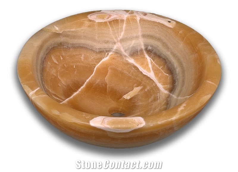Sunset Onyx Round Vessel
