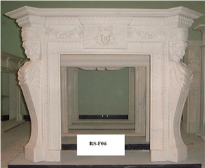 Fireplace Interior Stone Flower Indoor Insert