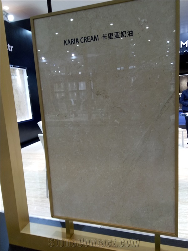 Karia Cream Marble Tiles, Slabs