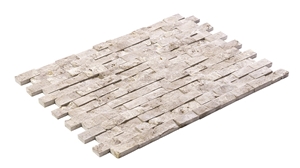 Afyon Travertine Split Face Mosaic Tile 23x48cm