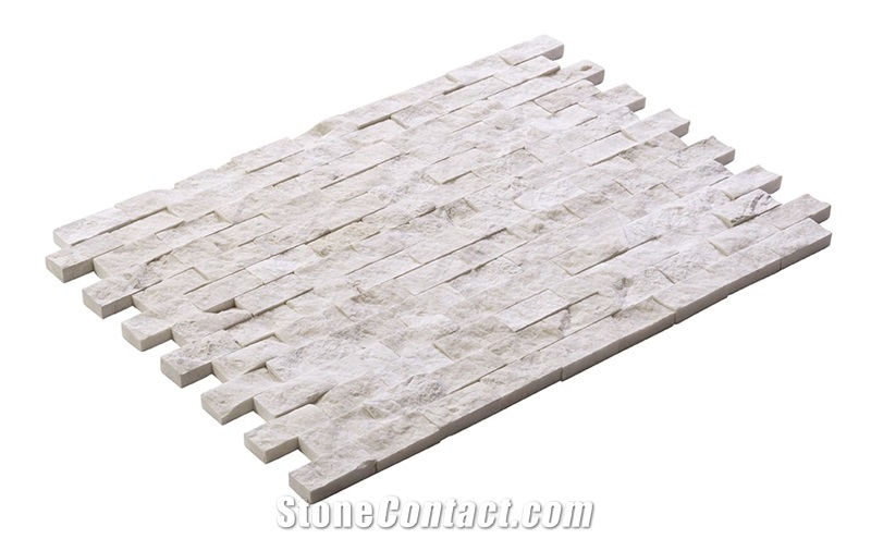 Beige Split Face Mosaic Tile 23x48cm