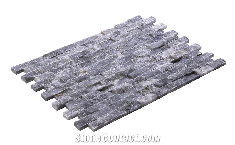 Nero Split Face Tile 23x48cm Afyon Black Marble Split Face Mosaic
