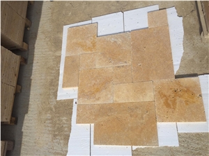Gold Travertine French Pattern Tiles