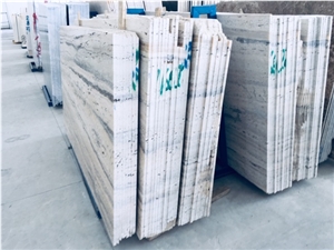 Gray Wood Travertine Slabs