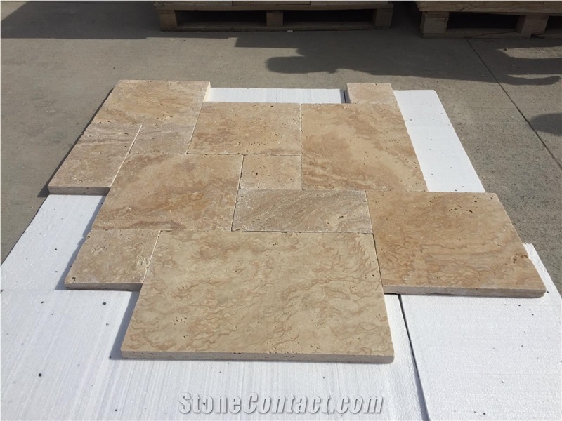 Irish Travertine Tumbled Pavers