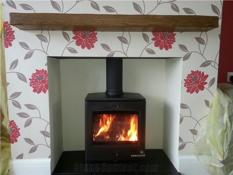 Black Slate a Fire Hearth and Surround