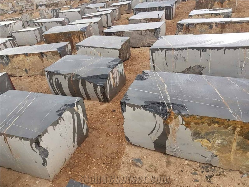 Black Sahara Marble Block, Tunisia Black Marble