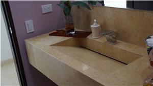 Crema Valle Marble Custom Design Bathroom Top