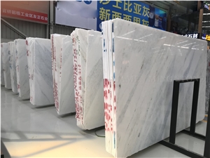 Bianco River Azul Crystal Angel White Marble Slab,Hotel Floor Cover Tiles