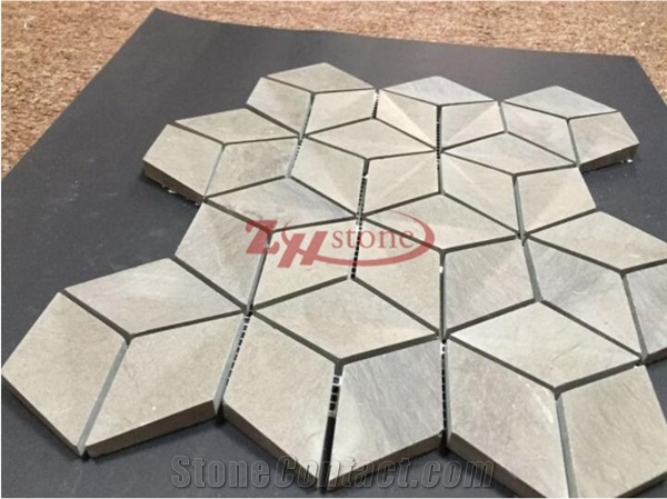 Bianco Carrara Marble Mosaic,Kitchen Wall 3d Look