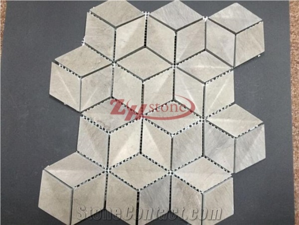 Bianco Carrara Marble Mosaic,Kitchen Wall 3d Look