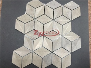 Bianco Carrara Marble Mosaic,Kitchen Wall 3d Look