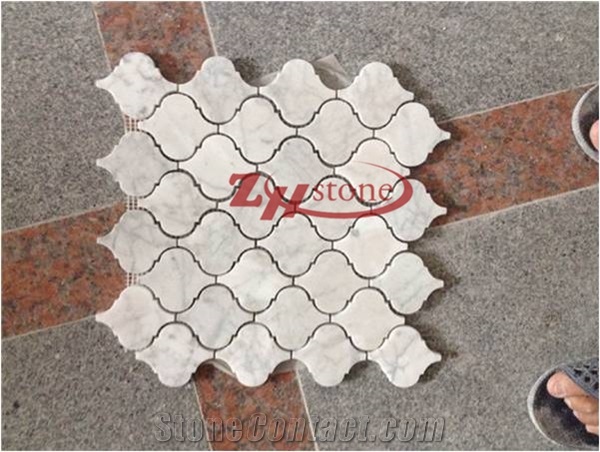 Bianco Carrara Marble Mosaic,Kitchen Wall 3d Look