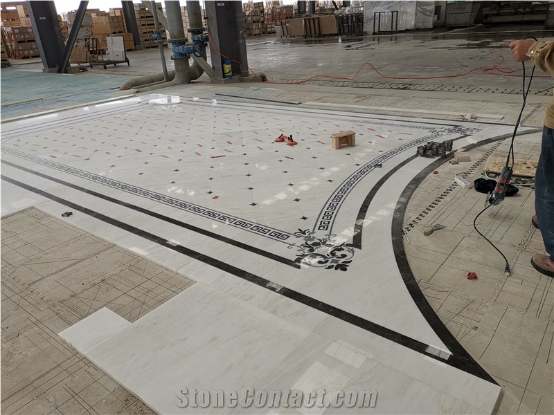 Cary Ice Marble&Gold Brow Marble Waterjet