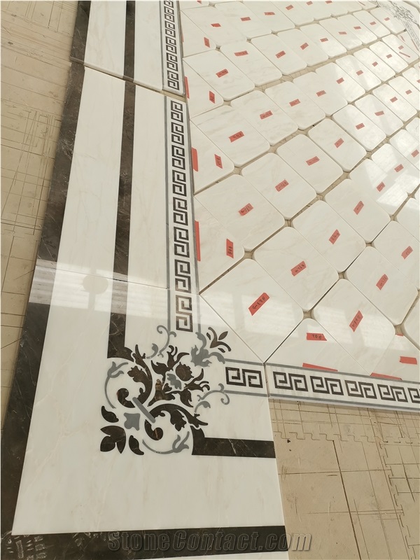 Cary Ice Marble&Gold Brow Marble Waterjet
