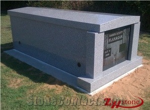 Sesame White Granite 2 Crypt Mausoleum