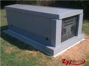 Sesame White Granite 2 Crypt Mausoleum