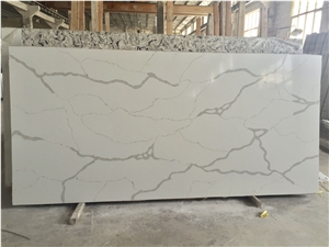 Calacatta White Quartz Stone Slab