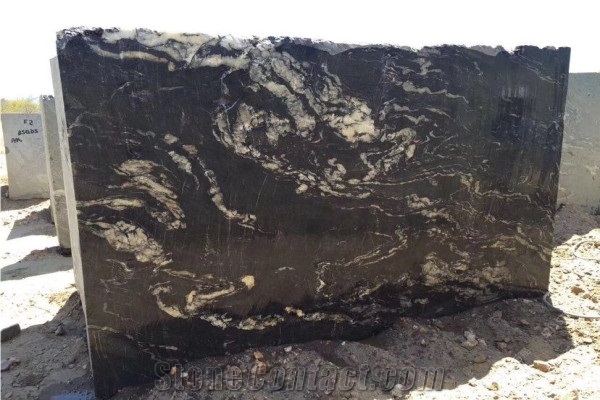 Cosmic Black Granite Slabs