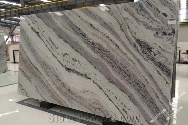 Ocean White Marble Slabs