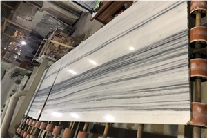 Polished Snow Wooden Marble Slab