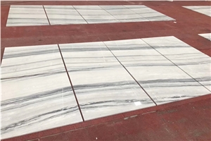 Polished Snow Wooden Marble Slab