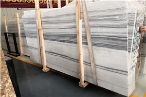 Polished Snow Wooden Marble Slab