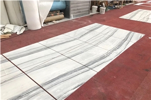 Polished Snow Wooden Marble Slab