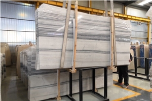 Snowflake Wood Grain Marble Slabs