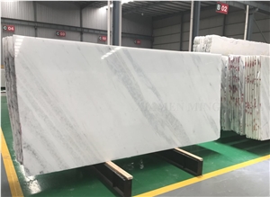 Bianco River Azul Crystal Angel White Marble Slab,Hotel Floor Cover Tiles