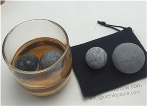 Galaxy Grey Granite Whiskey Sipping Stone Barware