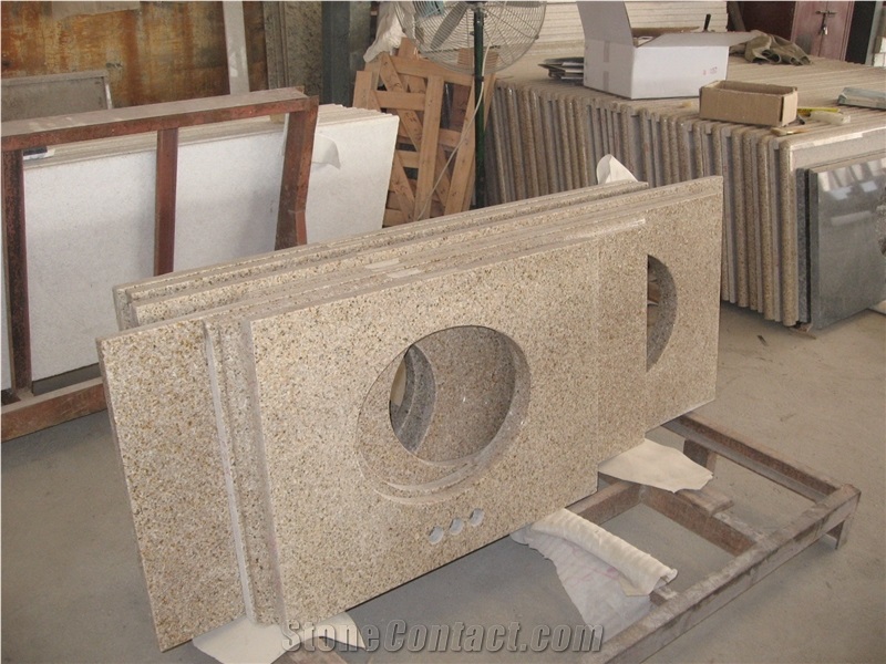 G682 Rusty Yellow Vanitytop Countertop Bath Top