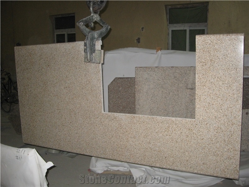 G682 Rusty Yellow Vanitytop Countertop Bath Top