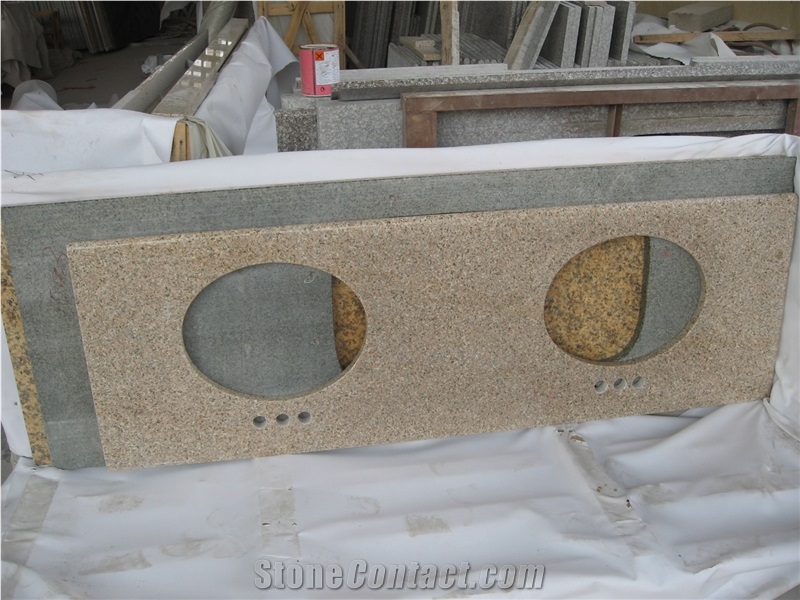 G682 Rusty Yellow Vanitytop Countertop Bath Top