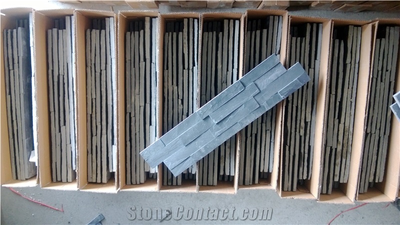 Cheap Black Wall Cladding Culture Stone Wall Panel