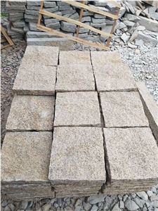 China G682 Yellow Granite Cube Paving Stone