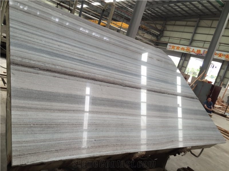 Chinese Crystal Wood Vein Marble Slab