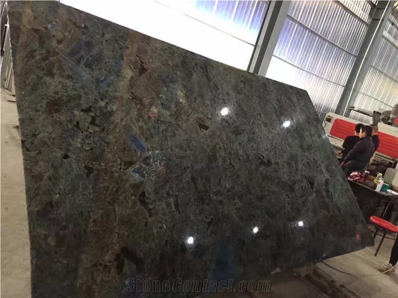Madagascar Natural Lemurian Blue Granite Slabs