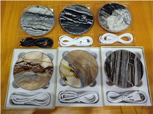 Marble Pattern Slim Fast Charging Pad Wireless