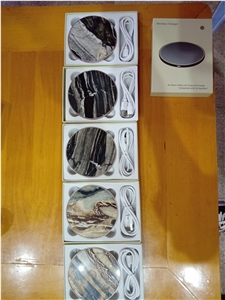 Marble Pattern Slim Fast Charging Pad Wireless